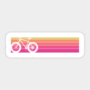 Fat Tire Bike Retro Stripes Sticker